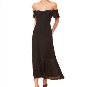 Reformation black butterfly dress